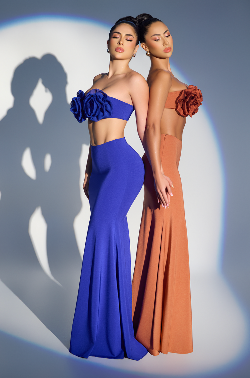 Camellia Bliss Two Piece Skirt Set